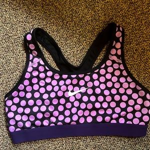 Nike Purple Polka Dot Sports Bra